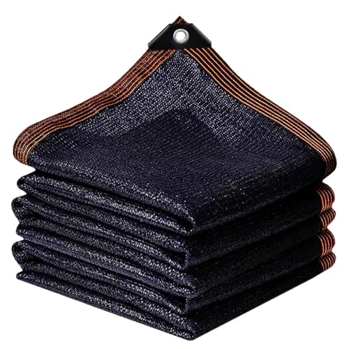 Tela de sombra resistente a los rayos UV, 95 % de 2 x 12 m, color negro, con ojales, para uso al aire libre, perfecta para pérgolas, patios, invernaderos, gallineros, piscinas