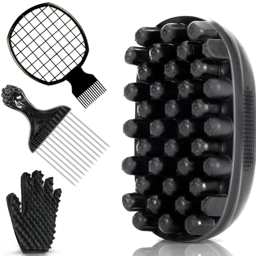 Curl Sponge for Black Hair 4 Pack Hair Sponges for Men & Women Twist King Curling Tool for Natural Curls Coils & Freeform Styles