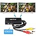 HDMI to RCA Converter, HDMI to AV 3RCA CVBs Composite Video Audio Converter Adapter Supports PAL/NTSC for TV Stick, Roku, Android TV Box, DVD ect, Black
