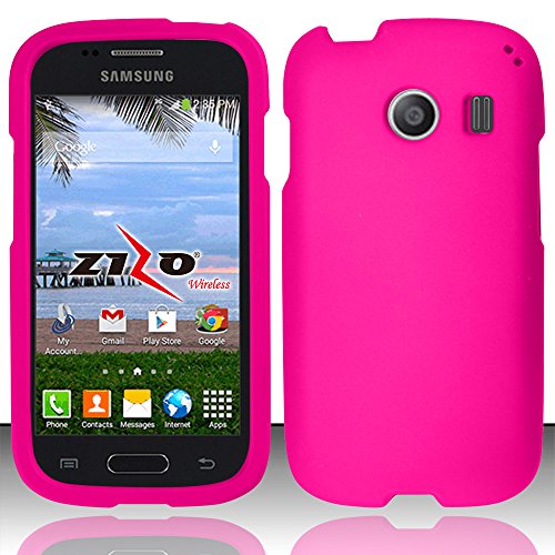 Balaji Rubberized Hard Snap-on Cover Compatible with Samsung Galaxy Ace Style S765c, Rose Pink
