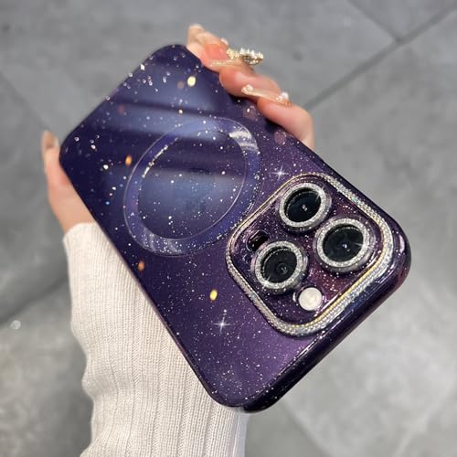 Verre de lentille de luxe anti-rayure sur étui violet pour iPhone 12 Pro Max