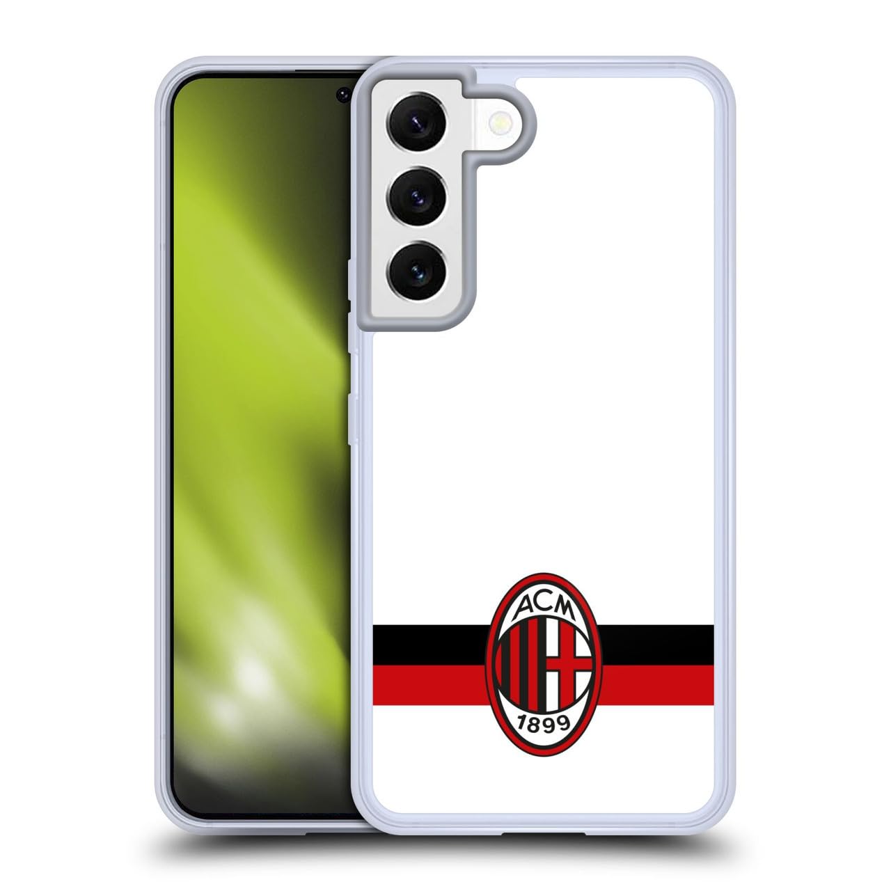 Funda Samsung Galaxy S22 5G AC Milan carcasa de gel flexible blanca 8