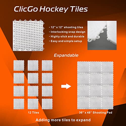 Accufli Hockey Dryland Flooring Tiles 12 Tiles Pack – Slick Inter-Lockable Surfaces For Hockey Training #TOP2