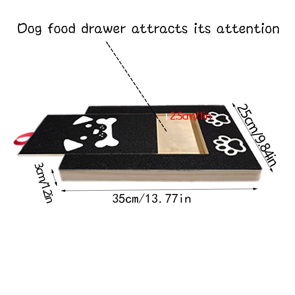 Lima per unghie in legno per cani con cassetto per dolcetti, alternativa ai tagliaunghie per cani senza paura