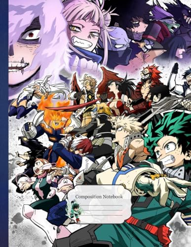 Composition NoteBook: My A Hero MHA Acadeemia A3 - 8.5x11 Inches - 110 page Best Gift For Children Beautiful Anime College Ruled Cover Wide Ruled School Office Work From Home