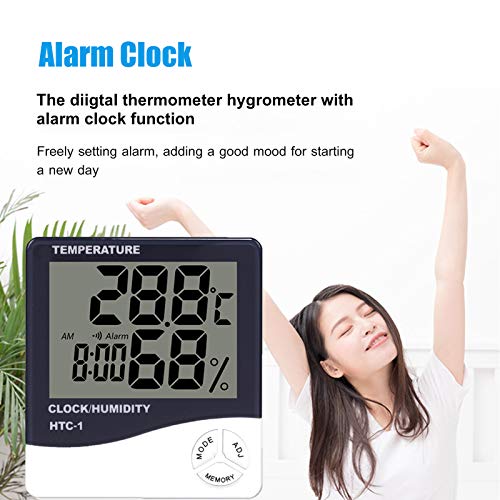 Cuculo Higrômetro digital Monitor de temperatura interna Medidor de umidade Grande LCD estação meteo