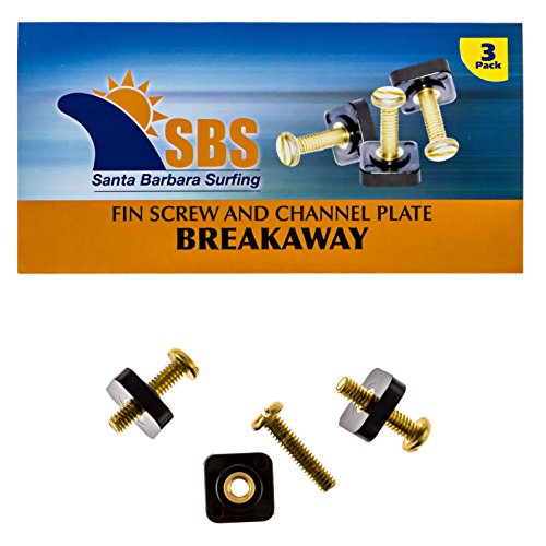 Santa Barbara Surfing SBS - Breakaway Longboard Fin Screw & Plate - Pack of 3 - Thumbnail 2