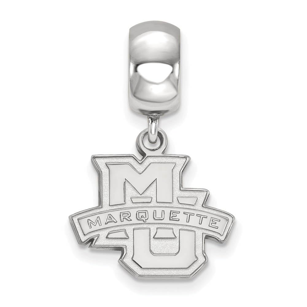 LogoArt Sterling Silver Marquette University Small Dangle Bead Charm