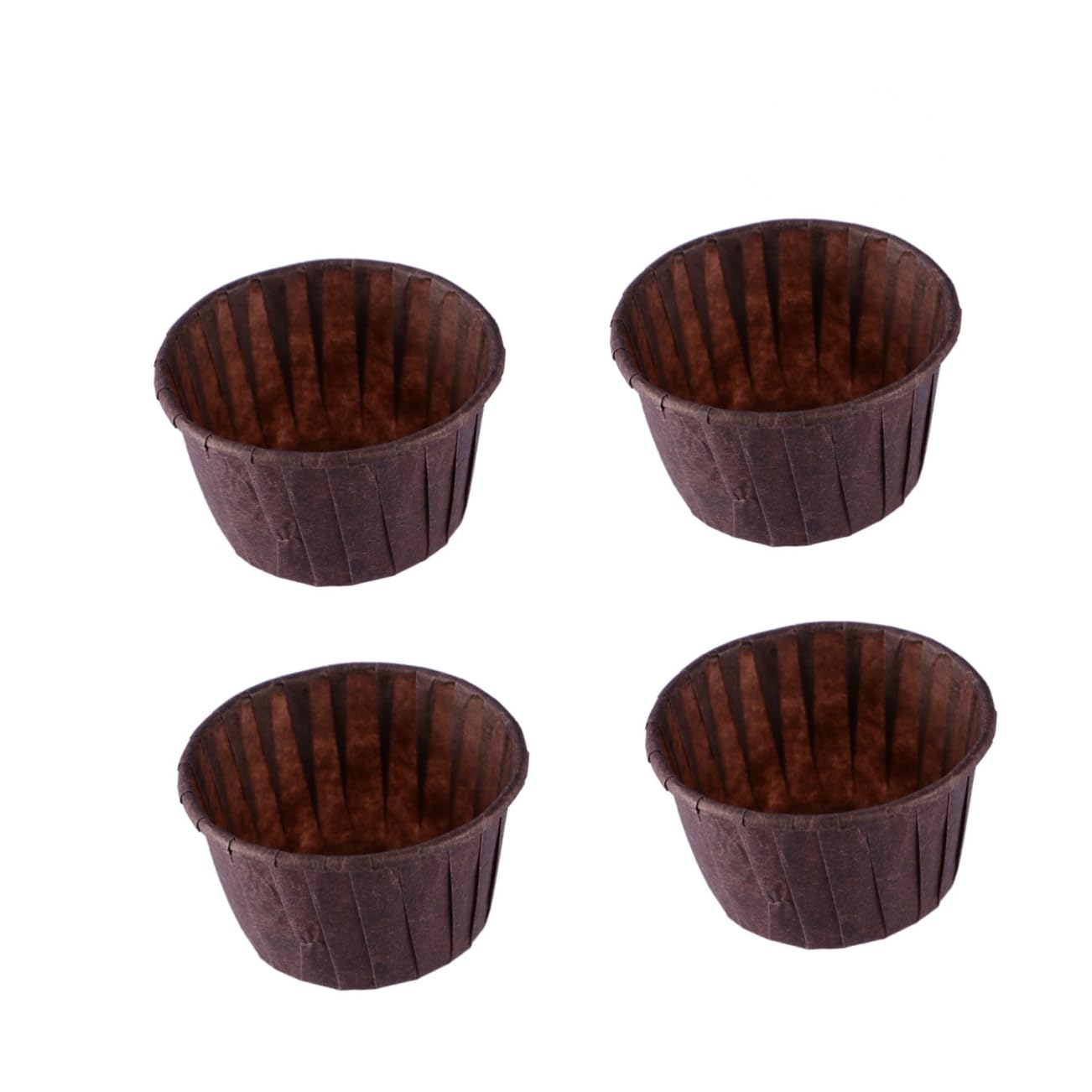 PRETYZOOM 200piezas Copa Para Hornear Muffins De Papel Resistente Grasas Para Pasteles y Postres Color Chocolate Accesorio De Repostería Para Fiestas y Hogar