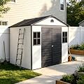 PVWIIK Resin Outdoor Storage Shed