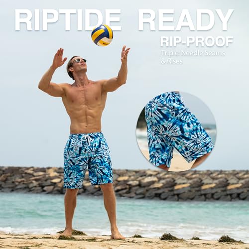 Image of Kanu Surf Men's Big Viper Extended Size Stripe Swim Trunk