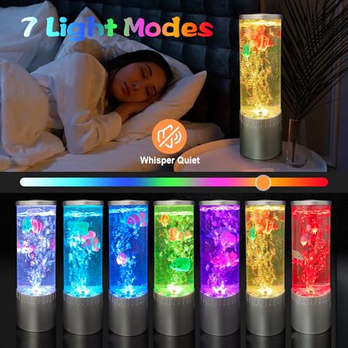 MOONSAY Sensory Bubble Lamp for Kids - Autism Night Light with Color Changing LED, Calming Water Bubble Tube for Bedroom, Sensory Room & Anxiety Relief - Image 6
