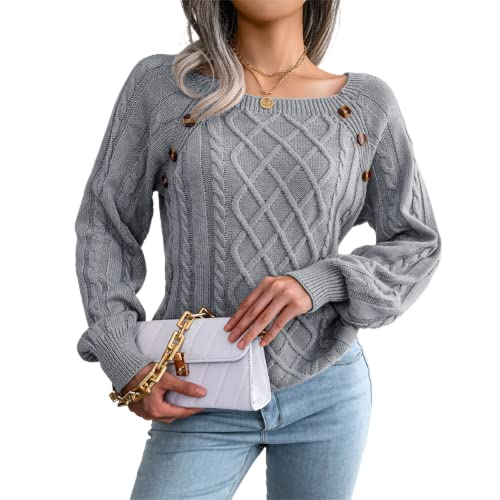 Image of JUNBOON Women's Casual Leopard Print Knitted Pullover Sweaters Long Sleeve Crew Neck Jumper Tops