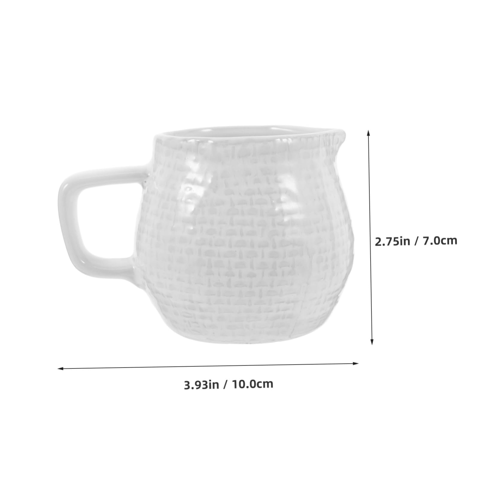 KICHOUSE Mini Milk Container Ceramic Milk Jug with Pump Stylish for Western Restaurants Home