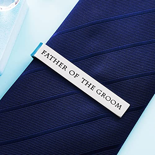 Father of the Bride and Groom Gifts - Wedding Tie Clips for Groomsmen From the Bride - Stainless Steel Tie Bars3