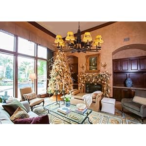 TOCHIC 8-Light Western Chandelier for Dining Room, Farmhouse Chandelier with Lampshade, Rustic Bronze Christmas Tree Bear Wildlife Light Fixture for Living Room Bedroom Kitchen Foyer Cabin, 35.5" D TOCHIC 8 Light Western Chandelier for Dining Room Farmhouse Chandelier with Lampshade Rustic Bronze Christmas Tree Bear Wildlife Light Fixture for Living Room Bedroom Kitchen Foyer Cabin 355 D