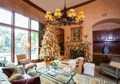 TOCHIC-8-Light-Western-Chandelier-for-Dining-Room-Farmhouse-Chandelier-with-Lampshade-Rustic-Bronze-Christmas-Tree-Bear-Wildlife-Light-Fixture-for-Living-Room-Bedroom-Kitchen-Foyer-Cabin-355-D TOCHIC 8 Light Western Chandelier for Dining Room Farmhouse Chandelier with Lampshade Rustic Bronze Christmas Tree Bear Wildlife Light Fixture for Living Room Bedroom Kitchen Foyer Cabin 355 D