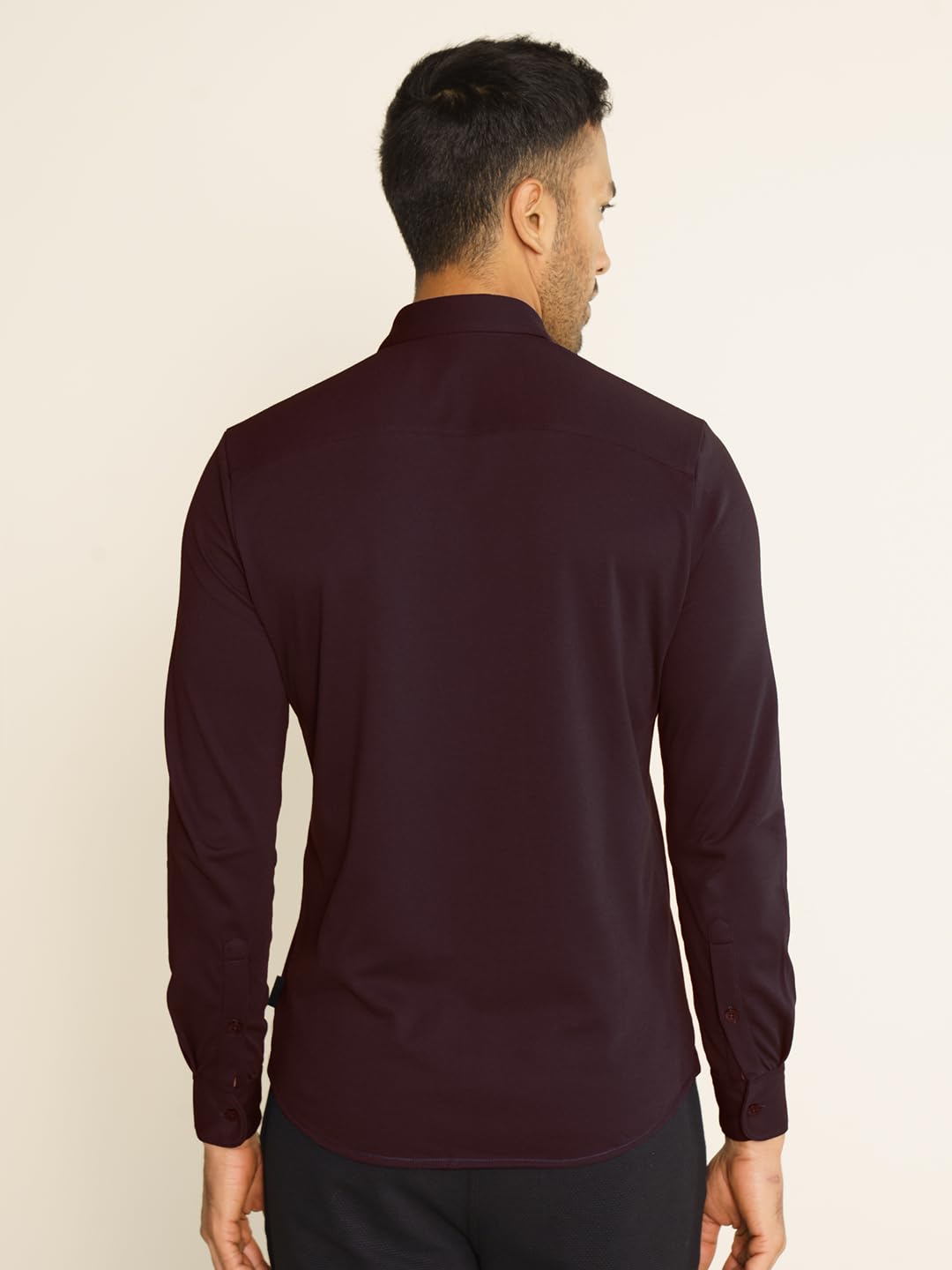 DAMENSCH Constant Cotton Thermoregulating Pique Full Shirts-Pack of 1-Loyal Maroon-XX-Large 4