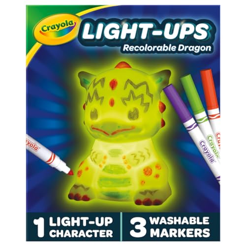 Crayola Light Ups Dragon Reusable Holiday Craft Light Up Toy Indoor Holiday Decor Toys for Kids Arts & Crafts Dragon Gift 4+