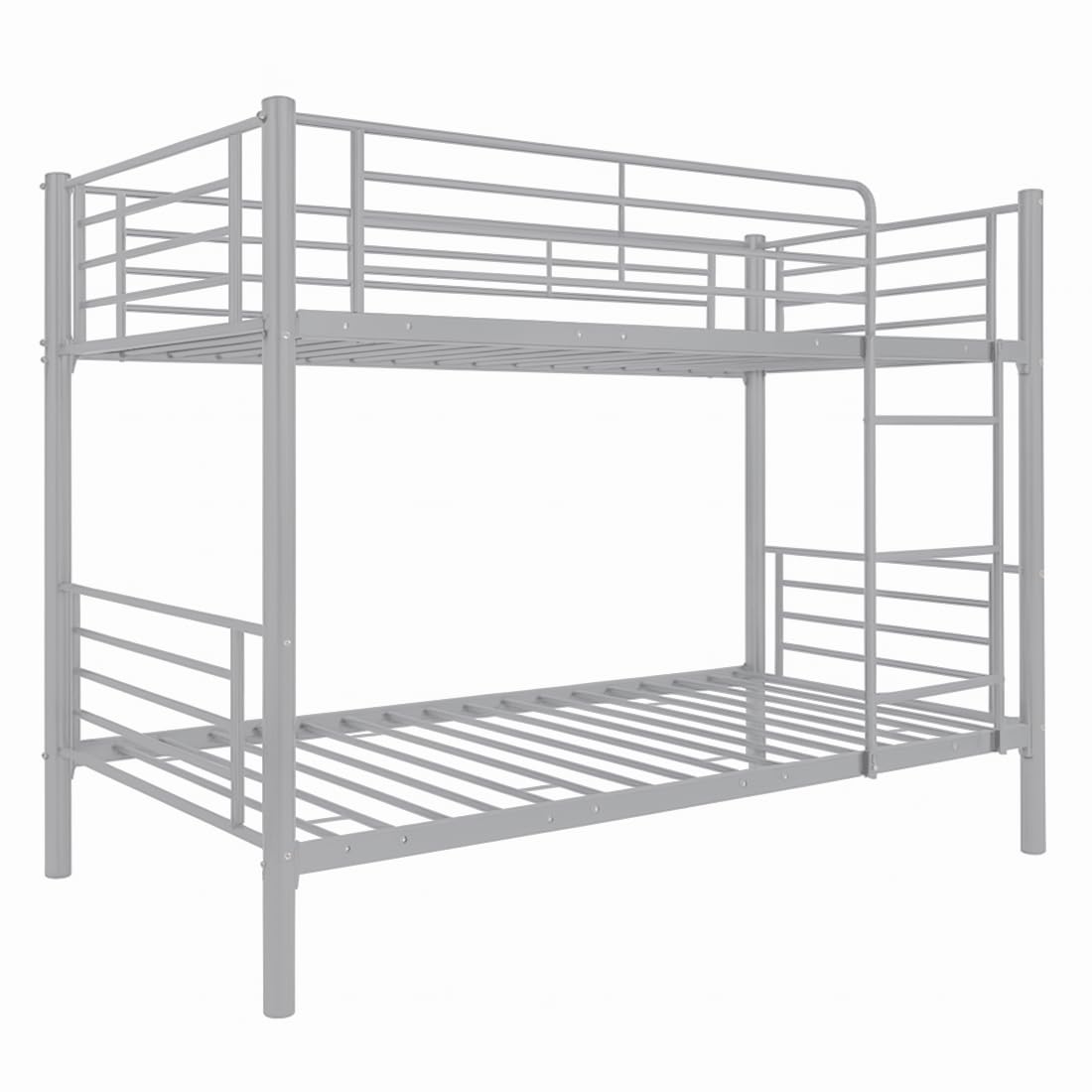 Acomoda Textil – Litera Metálica Doble 200x97x161 cm. Cama Infantil y Juvenil con Escalera Lateral y Barandilla Seguridad Resistente y Compacta para Dormitorio (Litera)