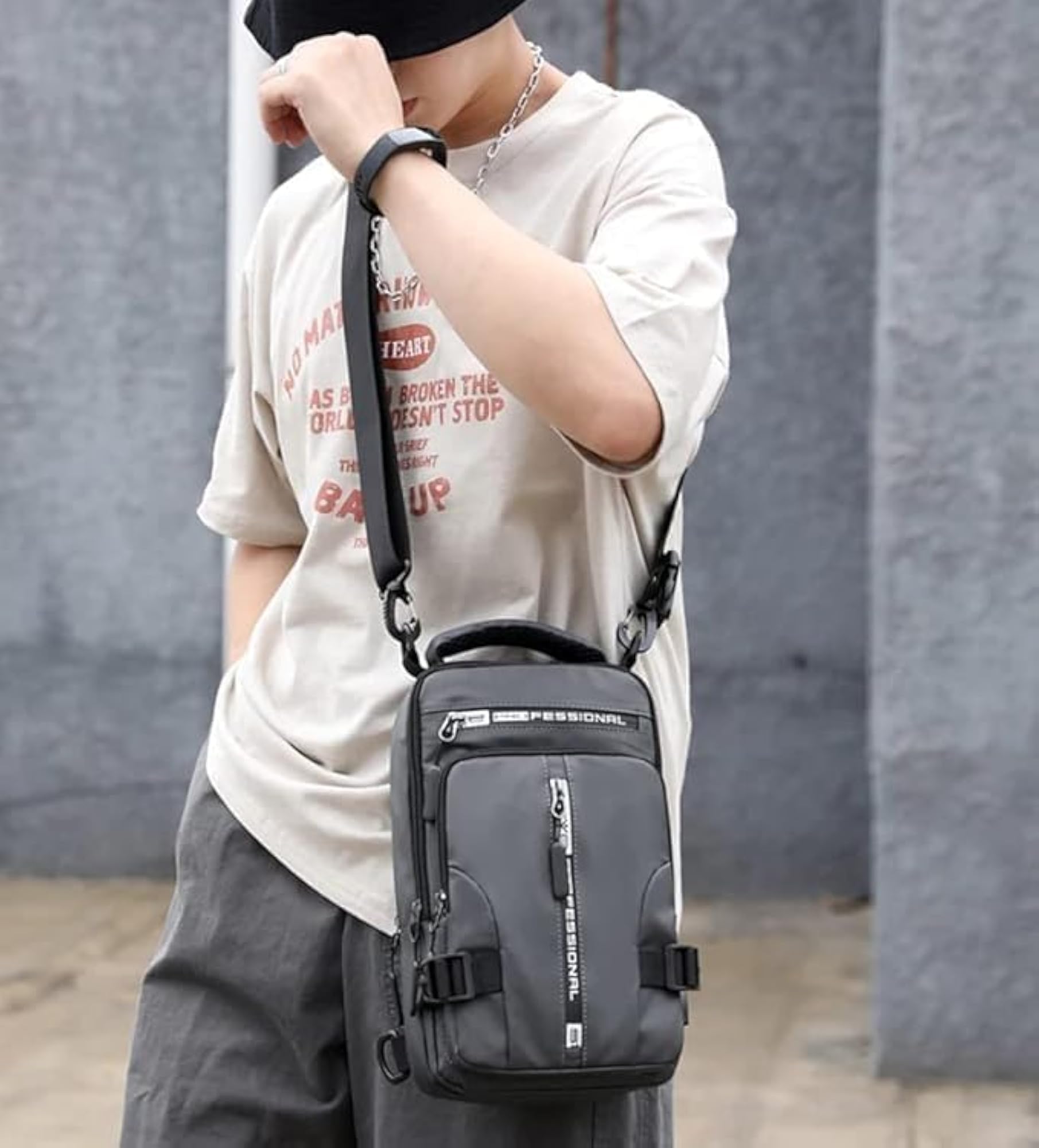 Sling Bag for Man Travel Daypack Crossbody Slim Bag
