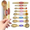 Premium magnetic measuring spoons setstrong n52 magnetsheavy duty stainless steeldual sided for spice jar liquid measuringdishwasher safebest valentines day gift evergold colorful  urban country home decor