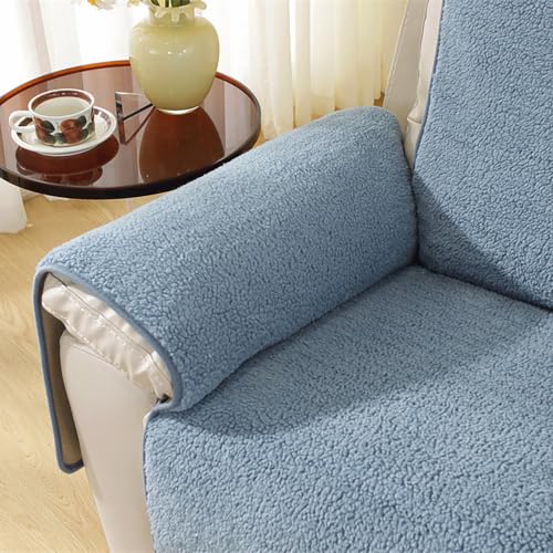 Funda para sofá reclinable azul de 64 cm que protege de garras de perros 7
