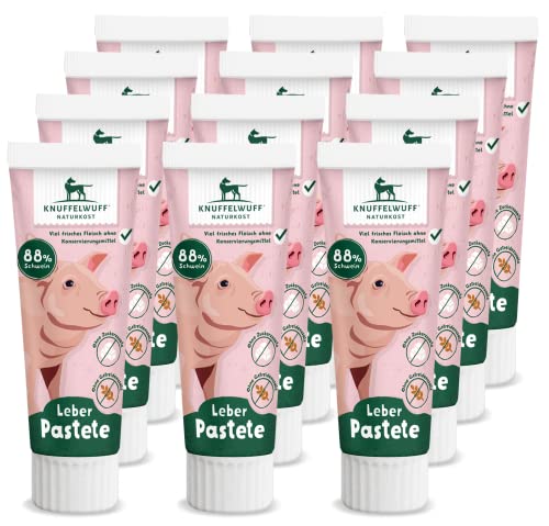 Produktbild von Knuffelwuff Tuben Snack Leberwurst für Hunde - 12 x 75 g
