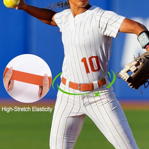 Image of XZQTIVE Baseball Softball Socks and Baseball Softball Belt Combo Set Knee-High Soccer Socks for Kids Youth Adult