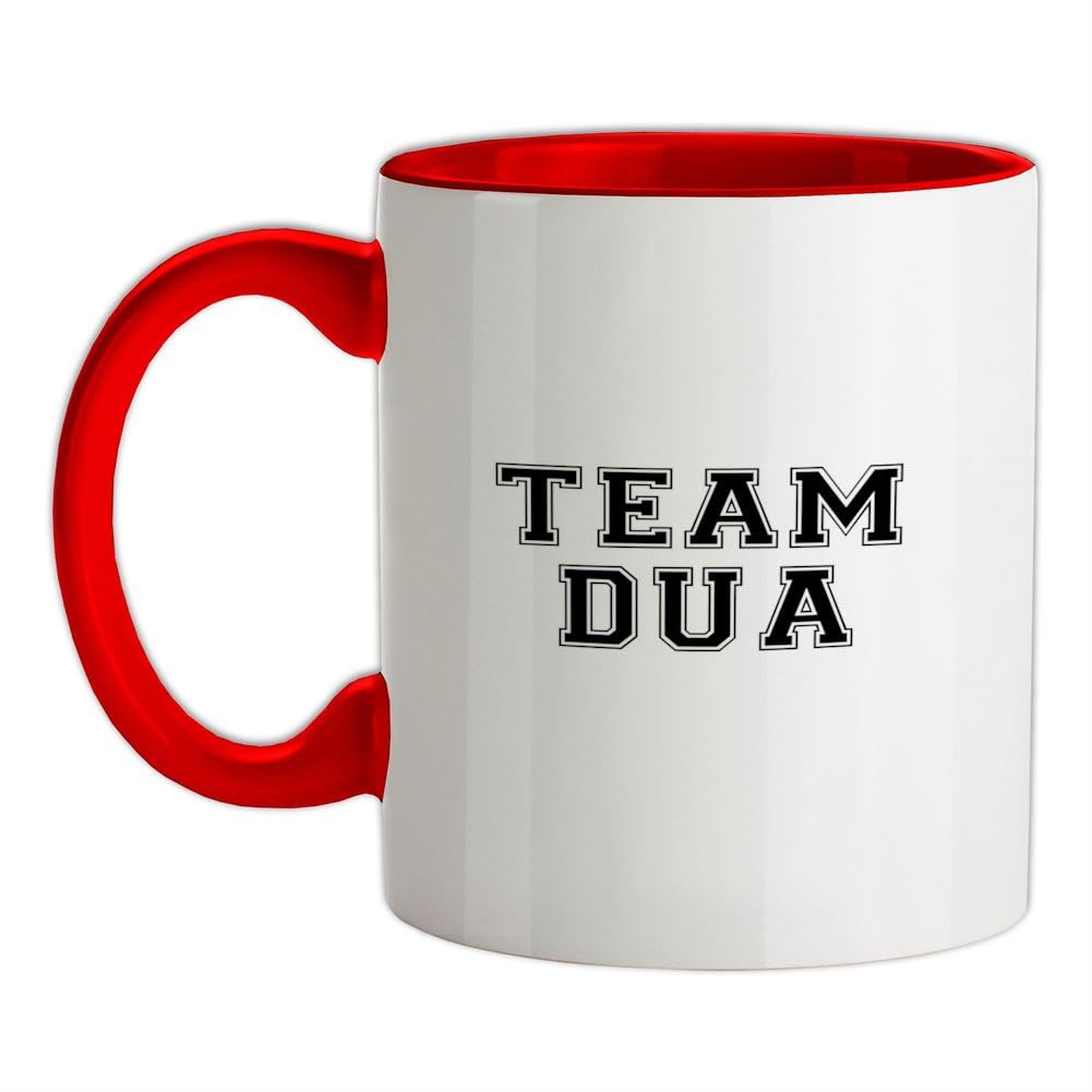 Team Dua - 11oz - Ceramic Two-Tone Mug for Coffee/Tea - Red/White - One Size