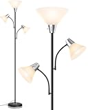 LEPOWER Floor Lamp, Standing Lamp with Replaceable 3000K Energy-Saving, Lamp for Living Room with Adjustable Reading Lights, Modern Bright Floor Lamp for Bedroom, Living Room, Office