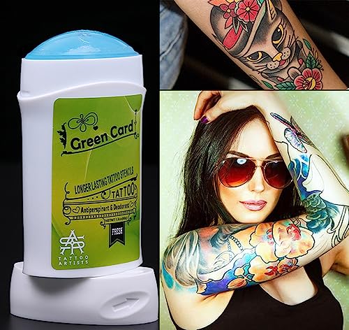 Tattoo Transfer Stick, Tattoo Skin Solution Soap Cream Gel For Transfer Stickers Paper Machine Stencils, Temporary Tattoo Supplies Accessories, Clean Dry Protection Antiperspirant Deodorant; Zyg #TOP2