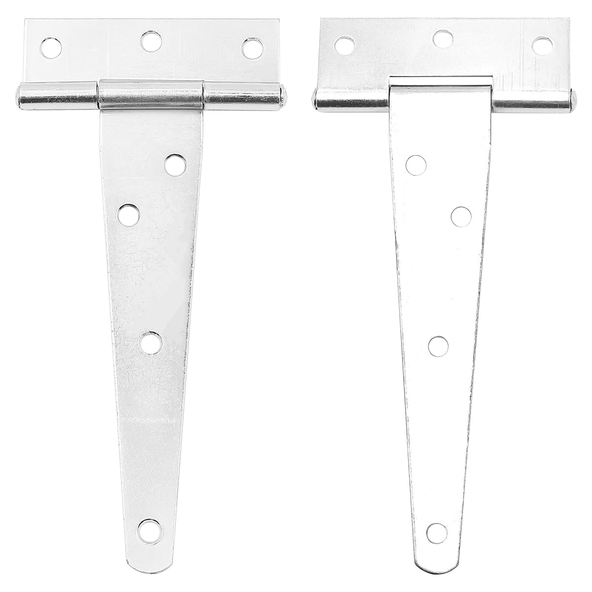 Set of 4 ZONADAH Garden Shed Door Hinge Heavy Duty T Hinge with Straps 127mm/5" Rustproof T Hinges Gate Door Barn Forged with Screws for Gates Sheds - Image 2