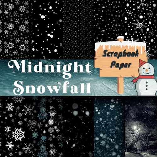 Amazon KDP Midnight Snowfall Scrapbook Paper: 8.5x8.5, 40 Double-Sided Sheets, 10, Dark/Cool Shades, Premium Glossy Finish, Ideal for Crafts & Scrapbooking image 2