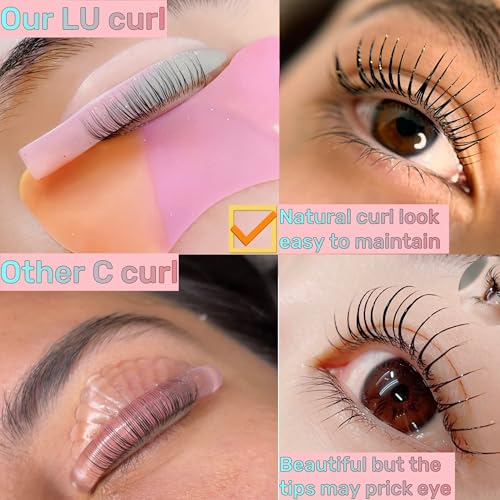 Lash Lift Shields LU Curl 8 Size Lifting Pads DIY Eyelash Lamination Katya Vinog Shield Shiny Perm Rods Make Eyes Natural Lifts Elastic Rod 100 Use Lami Perming Roller Beautiful Color - Image 6