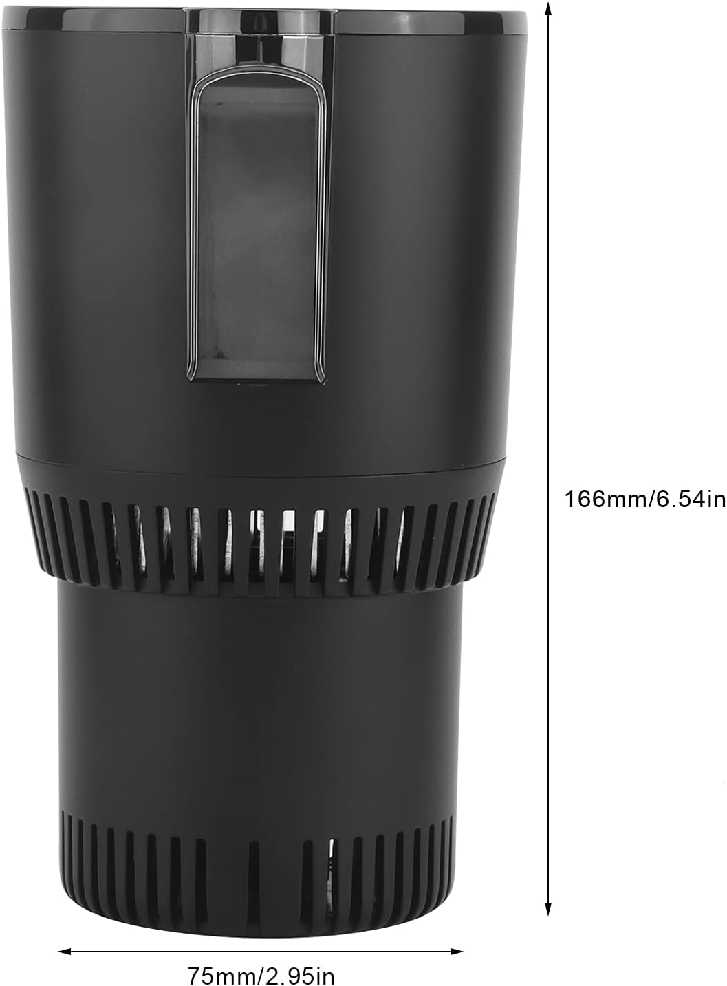 2 in 1 Universal Warmer Cooler Cup Holder, 12V Intelligent Heating Cooling Mug Holder with Base for Car Home, ABS Aluminum Auto Accessories