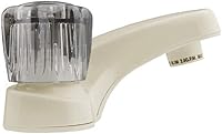 Vista 2 de Dura Faucet llave de lavabo de dos manijas, para baño de cámper, motorhomes, tráiler, Pergamino bisqué