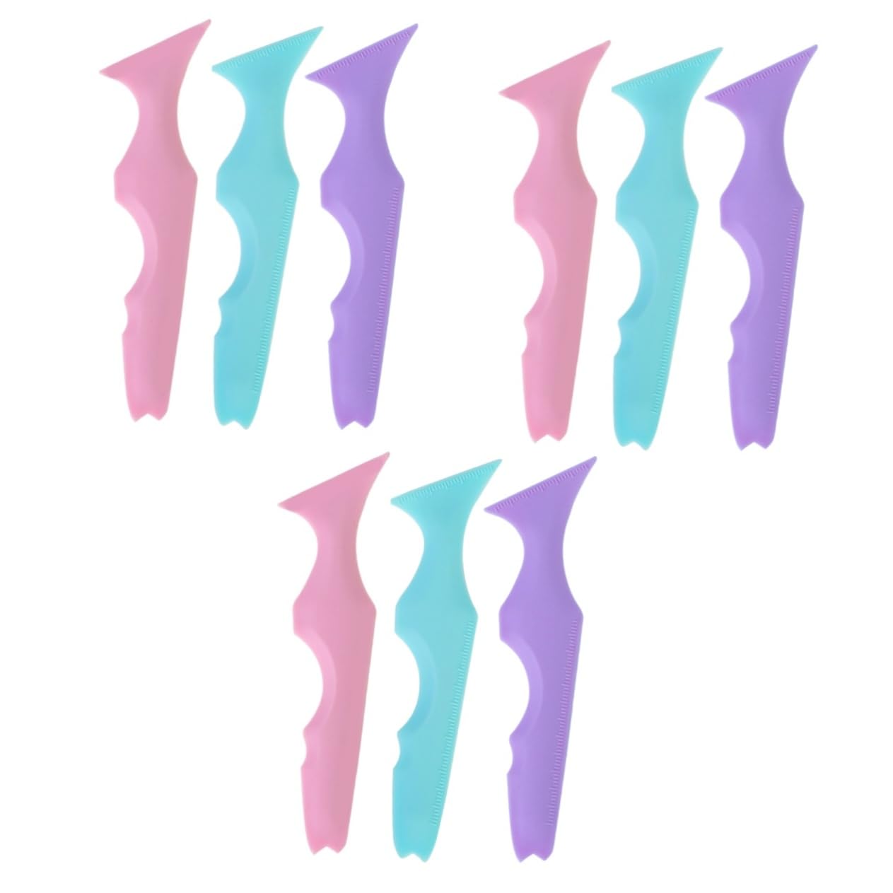 minkissy 3 Set Di Stencil Per Eyeliner in Silicone Per Mescolare Il Trucco Per Aiutare A Disegnare Mascara Applicatore Per Eyeliner Per Ragazze 3 Pezzi*3