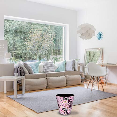 Scakbyer 10L/2.64 Gallon Pu Leather Trash Can Decorative Wastebasket Waterproof Paper Basket Garbage Bin For Home Office Bathroom Living Room #TOP3