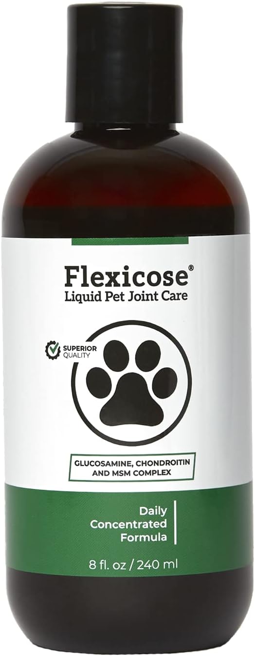 Pet - Liquid Joint Care - 8 fl oz (2 Bottles) - Liquid Dog Treats with Glucosamine for Joint Pain Relief - Hip and Arthritis Support - Joint Supplement for Cats and Dogs