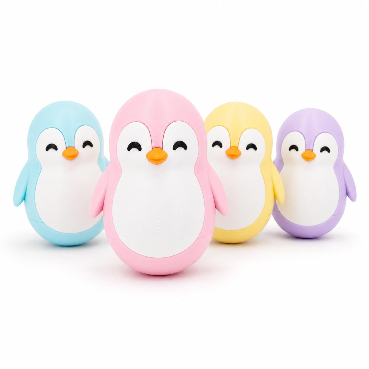 Roly Poly Penguin Wobbler | Cute Self-Righting Penguin Desk Toy | Stress Relief Fidget Toy | Mini Penguin Collectible | Office Desk Decor & Gift (Macaroon Pink, 1 pc) — Amazon image 17