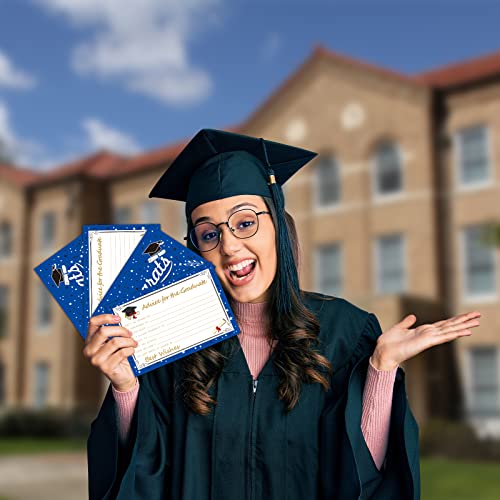 Image of Graduation Wish & Advice Cards - 50PCs Graduate Party Supplies Advice Card for Class of 2026 Graduations Party, Graduate Favors Cards for High /College /Senior School