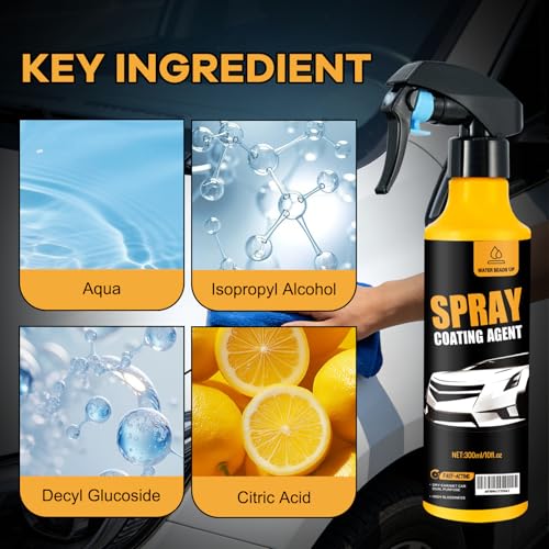 Kit de Spray Cerámico Nano Hidrofóbico 300ml para Autos miniatura 3