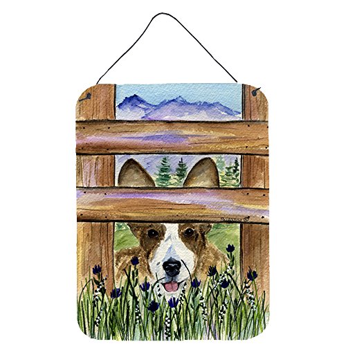 Caroline's Treasures SS8254DS1216 Corgi Wall or Door Hanging Prints Aluminum Metal Sign Kitchen Wall Bar Bathroom Plaque Home Decor Front Door Plaque, 12x16, Multicolor