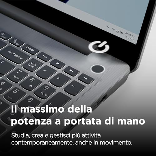 Lenovo IdeaPad 3 Notebook 15,6”, FHD (1920x1080), Intel Core i3-1215U, 8GB RAM, 512GB SSD, Windows 11 Home, WiFi 6 - Arctic Grey, Esclusiva Amazon - Immagine 2