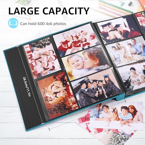 DazSpirit Photo Albums 6x4 Inch 600 Pockets Slip In, Customizable Linen Cover 10x15cm Photo Album, Large Capacity - Image 4