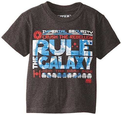 STAR WARS Boy's 2-7 Rebel Rule The Galaxy, Charcoal Heather, Medium
