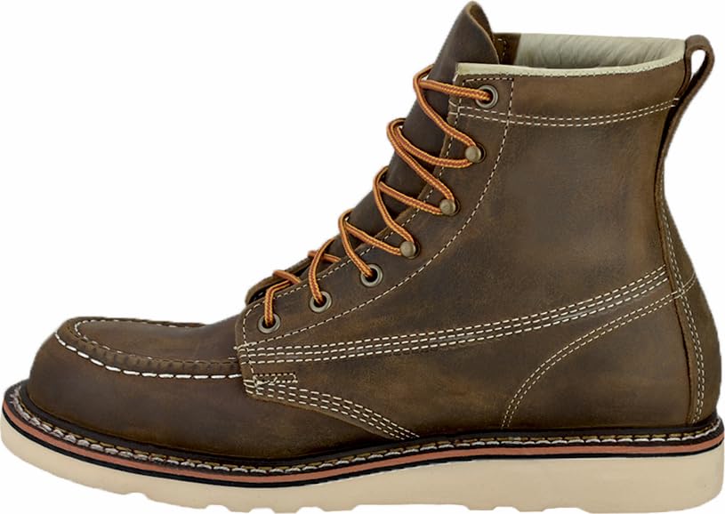 Silverado Men's 6" Wedge Sole Moc Toe Work Boot (U.S.A. Made) 7761B2