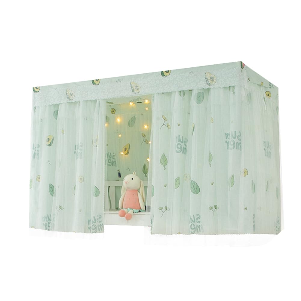 JNGUOSICN Bunk Bed Curtain Student Dormitory Shading Curtain Single Sleeper Bed Tent Canopy Blackout Privacy Shading Cloth for Home School, 2x1.35m