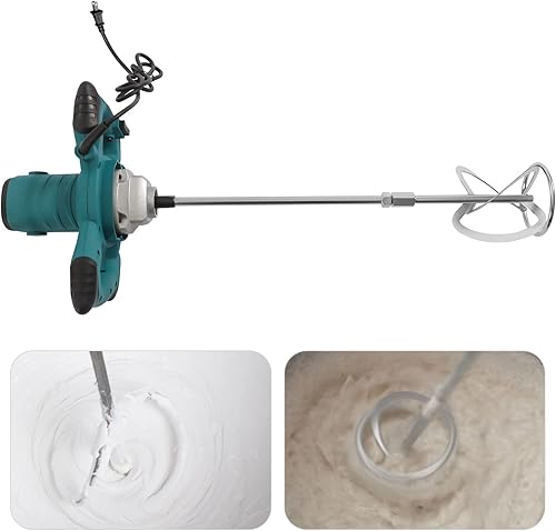 Miniatura 9 de Mezclador de hormigón de mano de 2100 W, mezclador de barro de cemento de mano, máquina mezcladora de mortero de pintura de yeso de yeso eléctrico